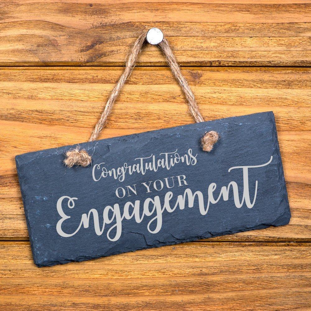 Congratulations On Your Engagement hanging slate gift - ukgiftstoreonline