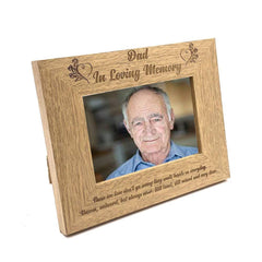 Dad Memorial Remembrance Photo Frame - ukgiftstoreonline