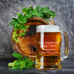 ukgiftstoreonline Engraved Personalised Pint Glass Beer Tankard Gift Boxed