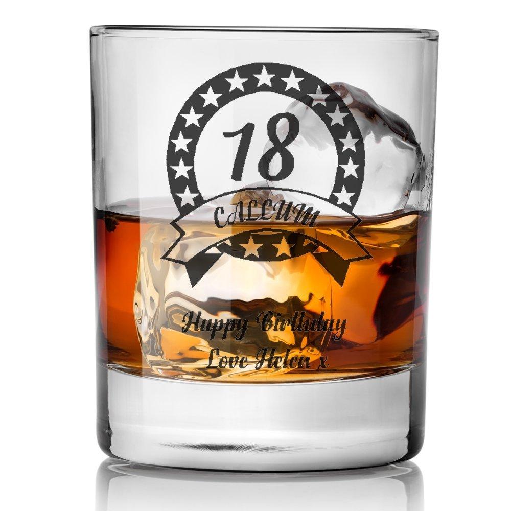 Engraved/Personalised BIRTHDAY Whisky Glass - Gift For Boys 18th/21st/30th/40th/50th/60th/65th/70th - ukgiftstoreonline