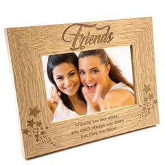 Friends Are Like Stars Wooden Photo Frame Gift - ukgiftstoreonline