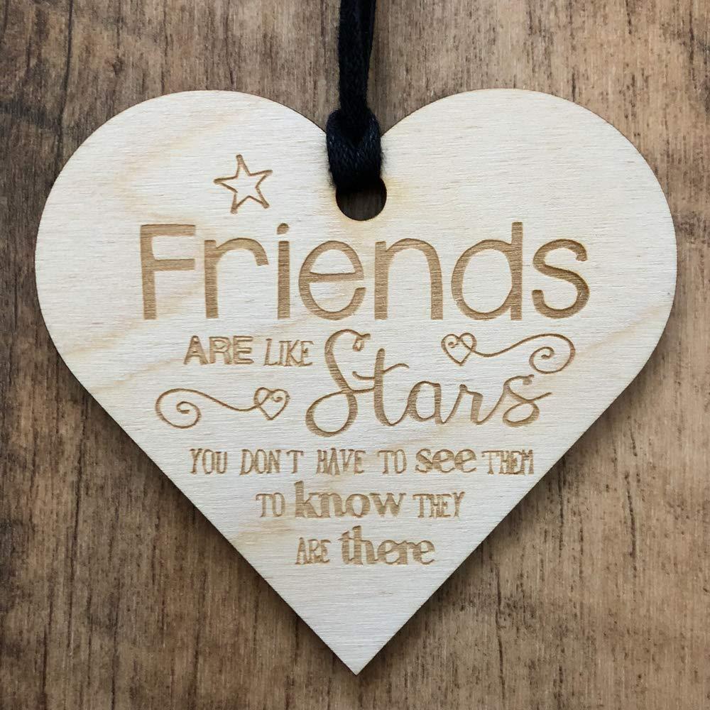Friends are like stars Wooden Plaque Gift - ukgiftstoreonline
