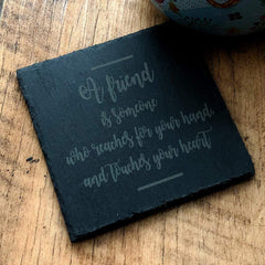 Friendship Sentiment Slate Coaster Gift - ukgiftstoreonline