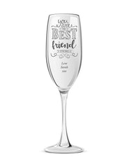 Gift For Friend Personalised Engraved Champagne Prosecco Glass Flute - ukgiftstoreonline