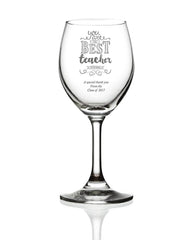 Gift For Teacher Personalised Engraved Wine Glass - ukgiftstoreonline