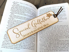 Godfather Gift Personalised Wooden Engraved Bookmark - ukgiftstoreonline