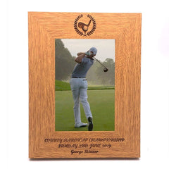 Golfing Themed Golfer Personalised Engraved Photo Frame Gift - ukgiftstoreonline