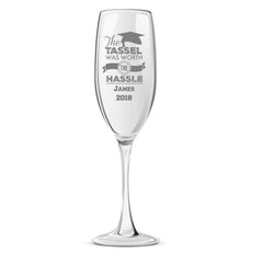 Graduation Gift - Personalised Engraved Champagne Flute The Tassel - ukgiftstoreonline