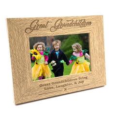 Great Grandchildren Wooden Photo Frame Gift - ukgiftstoreonline