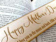 Happy Mother Day Gift Personalised Wooden Engraved Bookmark - ukgiftstoreonline