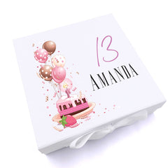 Personalised 13th Birthday Gifts For Her Keepsake Memory Box