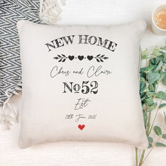 Personalised New Home Cushion Gift