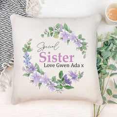 Personalised Special Sister Cushion Gift