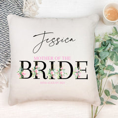 Personalised Mother Of Bride Wedding Cushion Gift