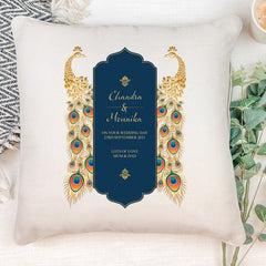Personalised Indian Themed Wedding Cushion Gift