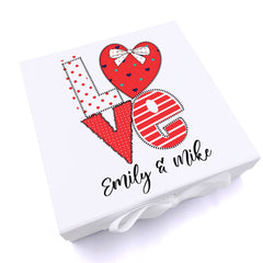 Personalised Love Themed Keepsake Memory Box Gift