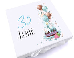 Personalised 30th Birthday Gifts For Him Keepsake Memory Box