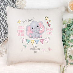 Personalised Baby Boy Nursery Cushion Gift