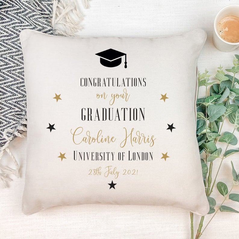 Personalised Congratulations On Your Graduation Cushion Gift
