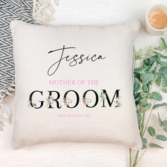 Personalised Mother Of Groom Wedding Cushion Gift
