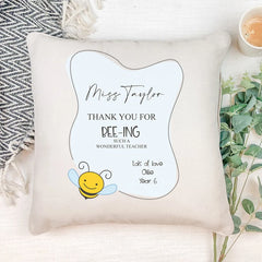 Personalised Thank you For Being a Wonderful Teacher Cushion Gift