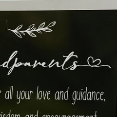 Personalised Grandparents Keepsake Gift Glass Plaque With Sentiment