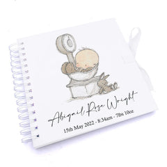Personalised Cute Baby Scrapbook Photo Album Gift With Hand Drawn Elements