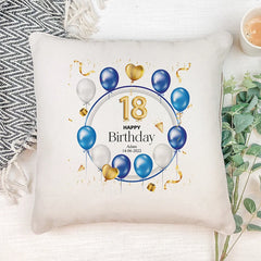 ukgiftstoreonline Personalised 18th Birthday Gift Cushion Present Design