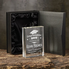 ukgiftstoreonline Graduation Gift Personalised Crystal Book Ornament Keepsake Gift In Box