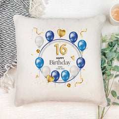 ukgiftstoreonline Personalised 16th Birthday Gift Cushion Present Design