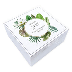 ukgiftstoreonline Personalised Wedding Vintage Wooden Keepsake Box Gift Rainforest Theme Keepsake Boxes ukgiftstoreonline