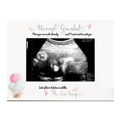 Personalised Nanny and Grandad Baby Scan Photo Frame