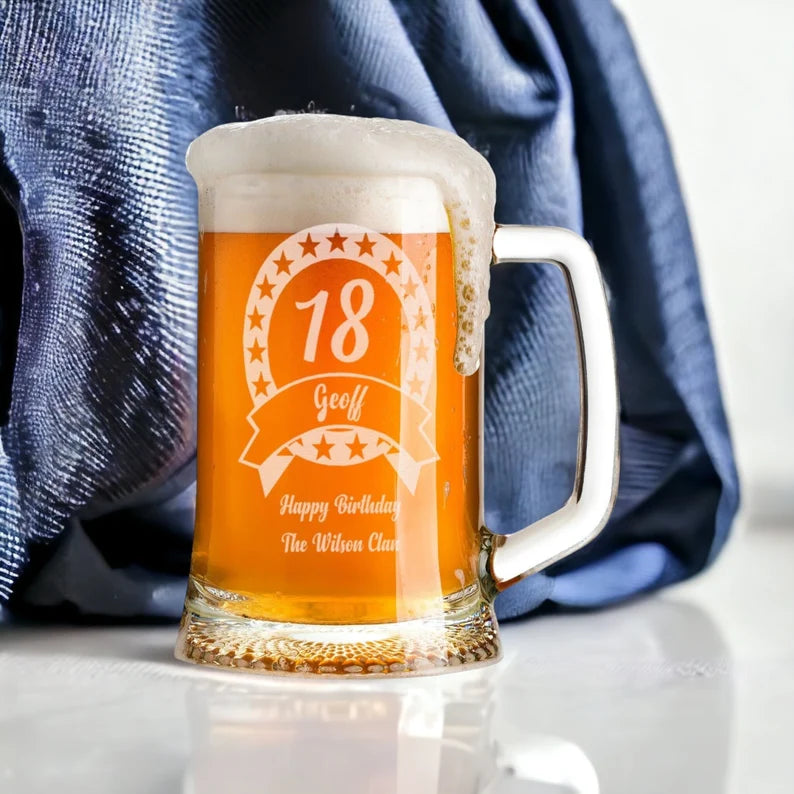 Personalised Fishing Engraved Pint Glass Beer Tankard Gift 