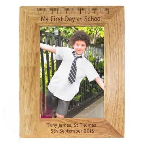 My First Day At School 5x7 Oak Frame Back, to, School, Gift - ukgiftstoreonline
