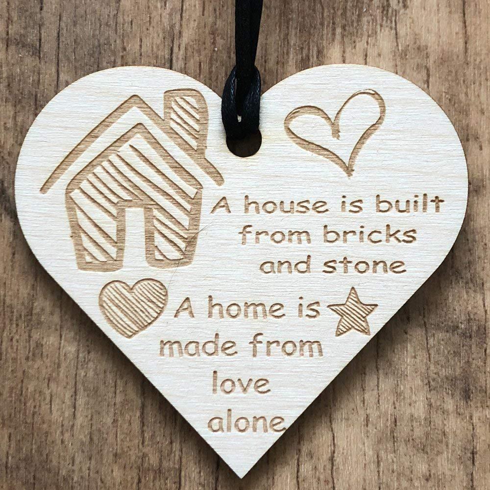 New Home Perfect House Warming Present Wooden Gift Heart LPA3-142 - ukgiftstoreonline