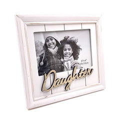 One Word Frames White Daughter Photo Frame Gift Vintage Style Shabby Finish 4 x 6 - ukgiftstoreonline