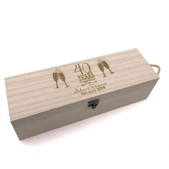 Personalised 40th Anniversary Champagne or Wine Bottle Holder Gift - ukgiftstoreonline