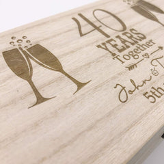 Personalised 40th Anniversary Champagne or Wine Bottle Holder Gift - ukgiftstoreonline