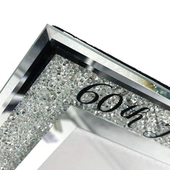 Personalised 60th Diamond Anniversary Crystal Border Photo Frame Gift - ukgiftstoreonline