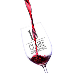 Personalised Any Age Birthday Gift Wine Glass Boxed 18th 21st 30th 40th 50th 60th 70th 80th - ukgiftstoreonline