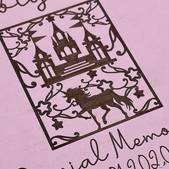 Personalised Baby Girl Pink Keepsake Memories Box Unicorn and Castles - ukgiftstoreonline