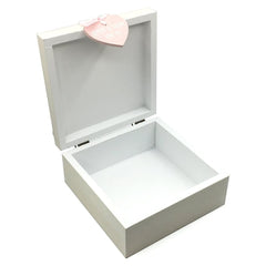 Personalised Baby Girl wooden Memories Keepsake Box Vintage Style - ukgiftstoreonline