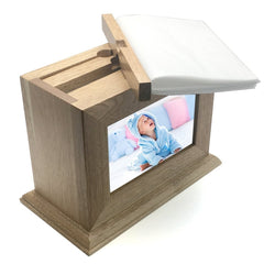 Personalised Baby Wooden Photo Box Album and 6x4 Photo Frame - ukgiftstoreonline