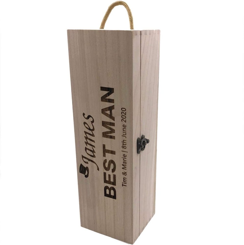 Personalised Best Man Usher Champagne or Wine Bottle Holder Gift - ukgiftstoreonline