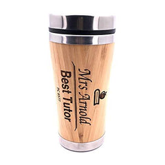 Personalised Best Tutor Bamboo Travel Mug - ukgiftstoreonline