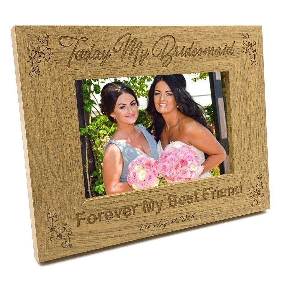 Personalised Bridesmaid Wooden Photo Frame Wedding Gift - ukgiftstoreonline