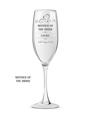 Personalised Champagne Prosecco Glass Wedding Favour Gift Bridesmaid Maid Honour - ukgiftstoreonline