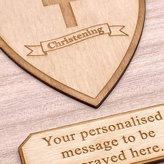 Personalised Christening Wooden Keepsake Memory Gift Box - ukgiftstoreonline