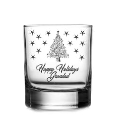 Personalised Christmas Theme Winter Holidays Whisky Glass Gift - ukgiftstoreonline