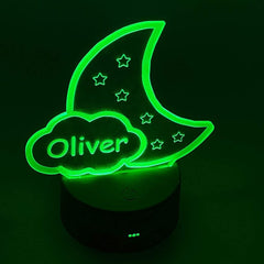 Personalised Cloud and Stars Night Lamp for Baby Room 7Colour Changing - ukgiftstoreonline